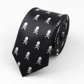 Classic Fashion Men&#39;s Skinny Tie Colorful Musical Notes Printed Piano Guitar Polyester 5cm Width Necktie Party Gift Accessory