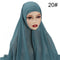Muslim Chiffon Scarf For Women Fashion Veil Instant Hijab Wrap Headscarf Islam Solid Color Cap Musulman Wrap Scarves 25 Colors