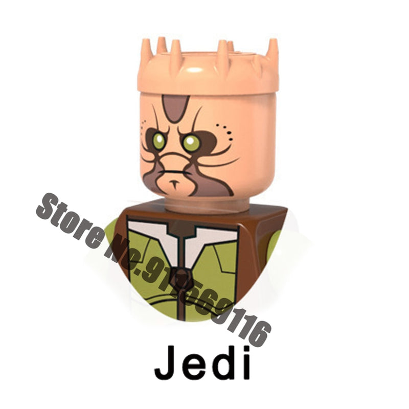 Disney Luke Skywalker Ahsoka Tano Building Block Yoda Obi-Wan Kenobi Sith Kylo Ren Count Dooku Starkiller Brick Figure Toy