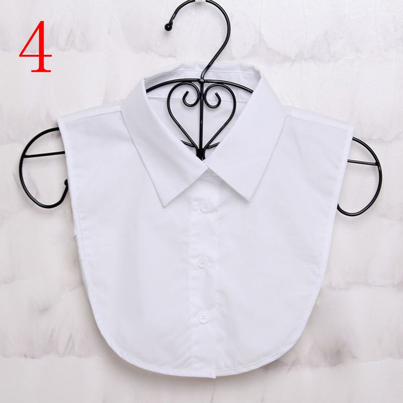 Women Cotton Lace Fake Collar Blouse Vintage Detachable Collar Women&