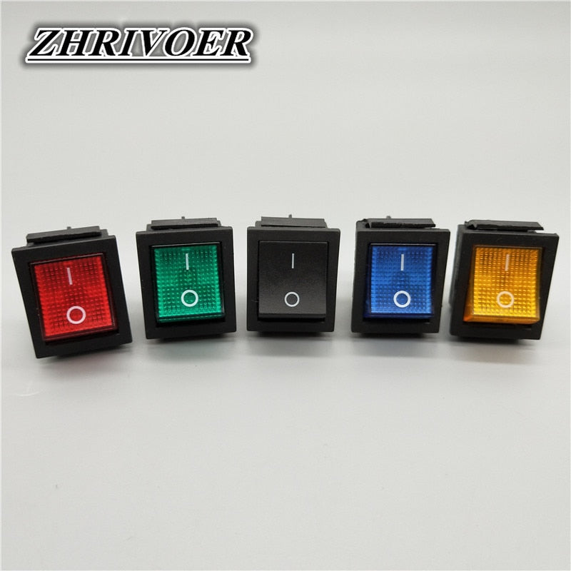 1/5Pcs KCD4 Rocker Switch ON-OFF 2 Position 4 Pins / 6 Pins  Electrical equipment With Light Power Switch 16A 250VAC/ 20A 125VAC
