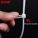 20pcs Plastic Reusable Cable Zip Ties 8*200/250/300/450 Releasable Nylon May Loose Slipknot 8/10 Inch Recycle Detachable Bundle