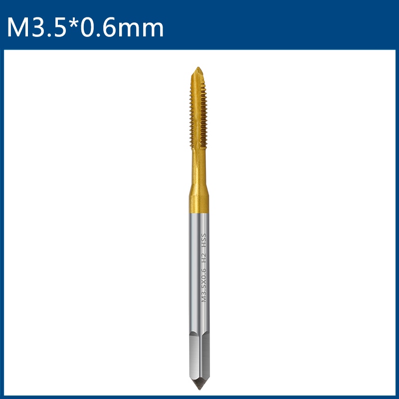 HSS Titanium Coating Screw Tap Drill Bit M2 M2.5 M3 M3.5 M4 M5 M6 M8 M10 M12 Metric Straight Flute Thread Tap Hand Tools