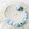 1pc Crochet Bunny Baby Pacifier Clip Chain BPA Free Wooden Beads Appease Soother Chain Clips Newborn Dummy Holder Nipple Clip