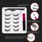 3/5/7Pairs Magnetic Eyelashes False Lashes Repeated Use Eyelashes Waterproof Liquid Eyeliner With Tweezer Makeup Set