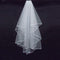 White Two Layers Tulle Short Wedding Veil Ribbon Edge Bridal Veil Wedding Accessories