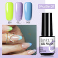 LILYCUTE 3 PCS Gel Nail Polish Set Nude Pink Glitter Sequins Matte Effect Gel Long Lasting Base Top Coat Nail Art Design Hybrid