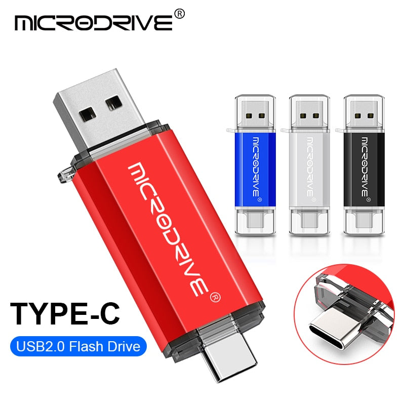 OTG USB Flash Drive Type C Pen Drive 512GB 256GB 128GB 64GB 32GB USB Stick 16gbPendrive for Type-C Device