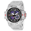 2022 New SMAEL Dual Time Men Watches 50m Waterproof Military Watches for Male 8007 Shock Resisitant Sport Watches Gifts Wtach
