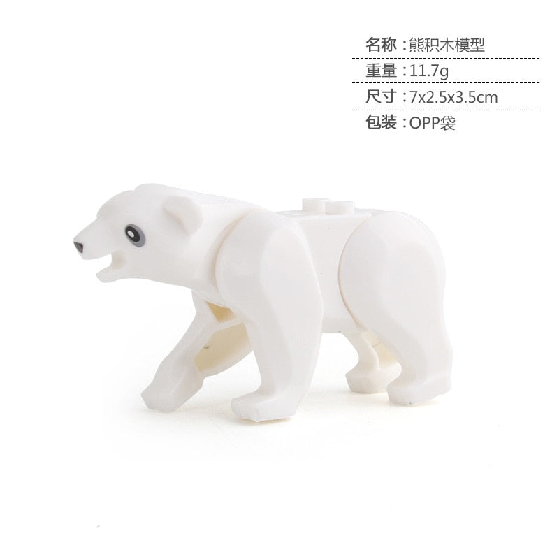 Compatible Mini Animals Building Blocks for Children MOC Turtles Bird Dolphin Fish Model Building Blocks Bricks Kids DIY Toys