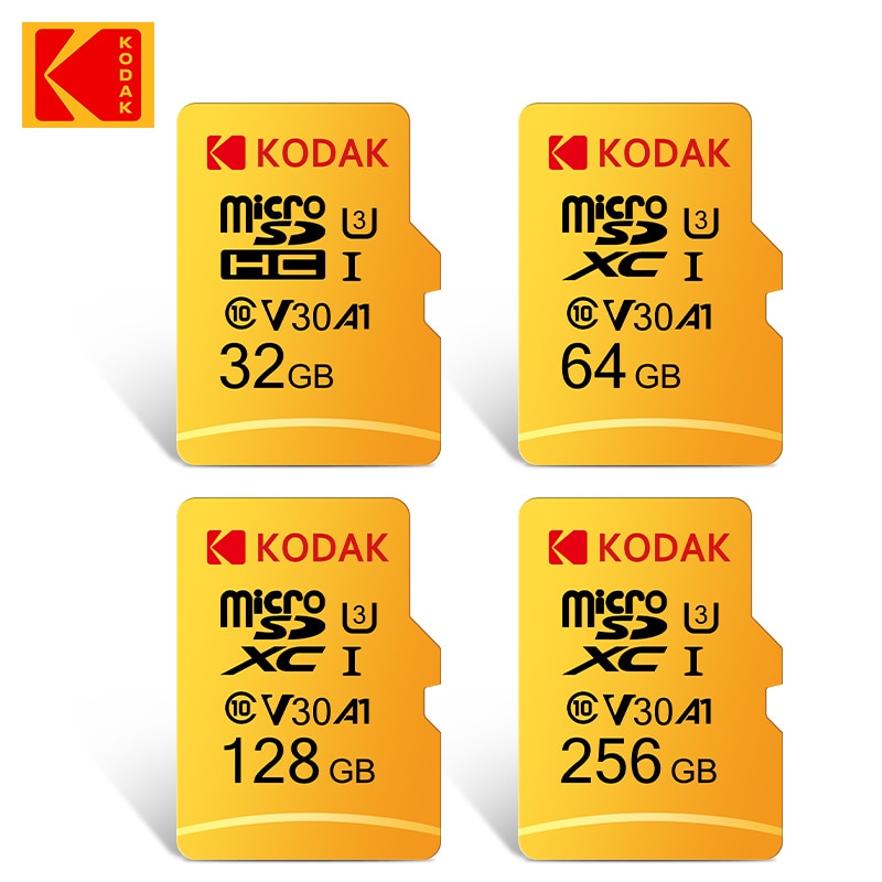 Kodak 100% Original TF Micro SD Card memory Card MicroSD Class 10 16GB 32GB 64GB 128GB 256GB Smartphone Tablet Camera gopro