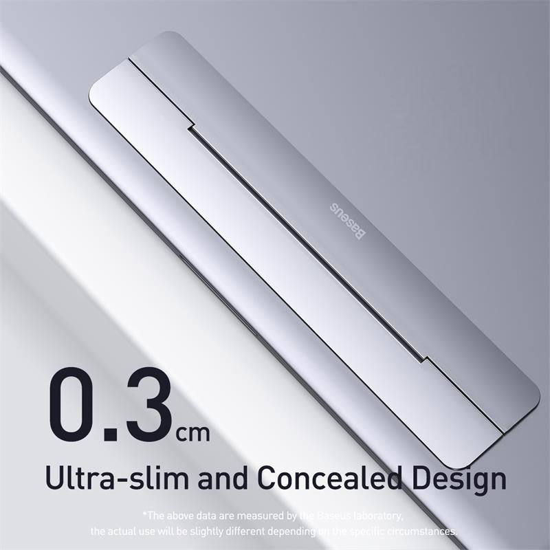 Baseus Laptop Stand for MacBook Air Pro Adjustable Aluminum Laptop Riser Foldable Portable Notebook Stand for 11/13/17 Inch