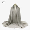 180X95CM Women Classic Muslim Crinkle Hijab Scarf Soft Cotton Head Scarves Turban Shawls Wraps Islamic Headband Femme Musulman