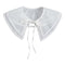 Royal Style Cotton Fake Collar Shawl Wrap Hollow Out Floral Lace Ruffled Trim Necklace Pointed Triangle Lapel Blouse