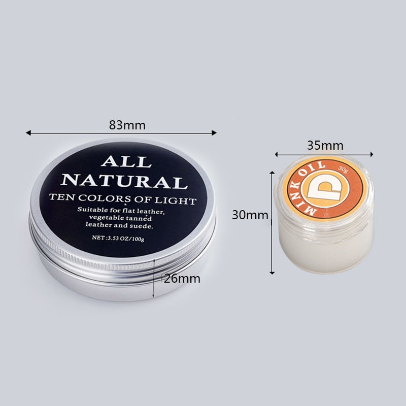 30ml/100ml Mink Oil Cream For Leather Shoes Bags Leather Care Cream Practical Leather Maintenance Cream Leathercraft Accessories
