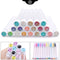 20Pcs Reusable Eyebrow Brush Tube Dust-Proof Eyelash Brush Tube Replaceable Makeup Brushes Mascara with New Eyelash Resin Drill