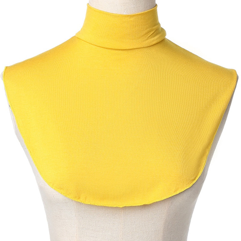 Neck Cover Fake Collar Women Cotton Jersey Hijab Ramadan Muslim Fashion Inner Cap Turban Islam Clothing Modal Turtleneck