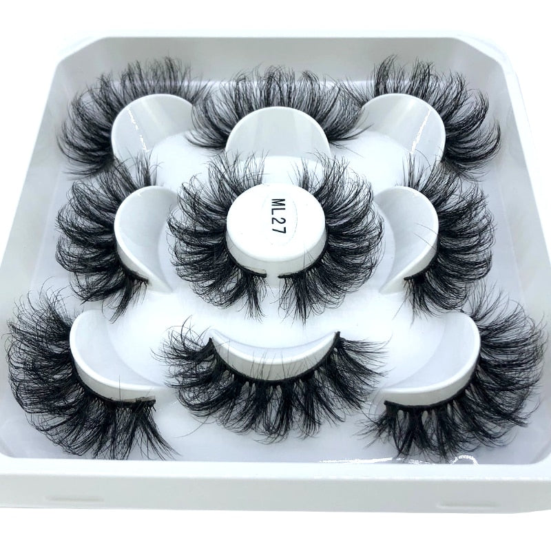 2022 New 5 pairs natural false eyelashes fake lashes long makeup 3d mink lashes eyelash extension mink eyelashes short eyelashes