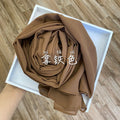 Wome&#39;s Scarves Malaysian Muslim Hijabs Wraps Pearl Chiffon Plain Solid Color Arab Modest Headscarf Rectangle Long Shawl 175x70cm