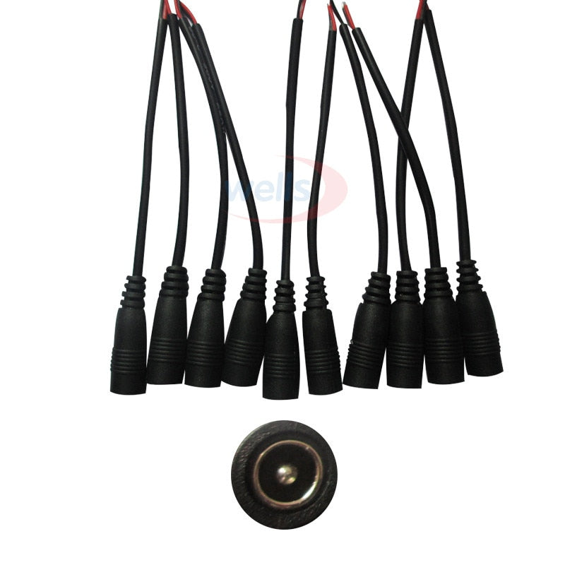 LED Male Female Adapter DC Connector 12V DC Power Plug 5.5X2.1mm For 5050 3528 LED strip light