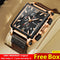 100%Original WISHDOIT Watch for Men&#39;s TOP Brand Waterproof Sports Chronograph Square 2021New Fashion Luxury Leather Wristwatches