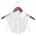 Fashion White Black Lace Fake Collar Blouse Vintage Detachable Shirt False Collar Lapel Blouse Top Women Clothes Accessories