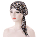 2021 New Elastic Fashion Turban Hat Solid Color Women Warm Winter Headscarf Bonnet Inner Hijabs Cap Muslim Hijab femme Wrap Head