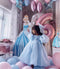 Fashion Girl Princess Vintage Dress Tulle Child Vestido Puff Sleeve Pink Wedding Party Birthday Tutu Dress Child Clothes 1-10Y