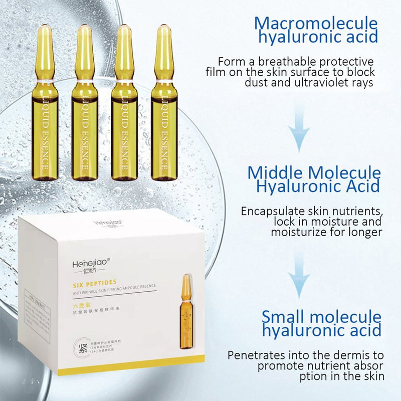 28 Bottle/SET Fullerene Hyaluronic Acid Ampoule Face Serum Shrink Pores Anti-Ance Nicotinamide Whitening Moisturizing Wrinkle