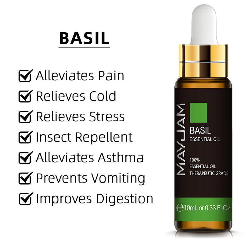 10ml Pure Plant Essential Oil For Humidifier Diffusers Mint Lavender Tea Tree Rose Vanilla Sandalwood Jasmine Pure Nature Oil