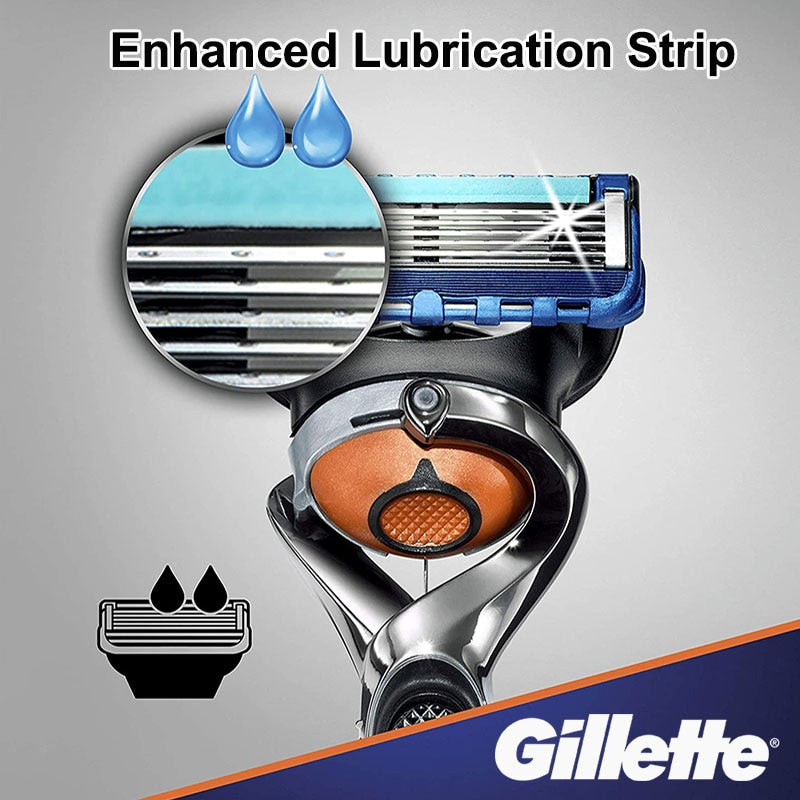 Safety Razor Gillette Fusion 5 Proglide Straight Shaver For Men Shaving Machine With Blades Shave Cassettes For Beard Shavette