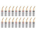 20pcs/10pairs Nakamichi BANANA PLUGS 24K Gold-plated 4MM Banana Connector with Screw Lock For Audio Jack Speaker Plugs Black&amp;Red