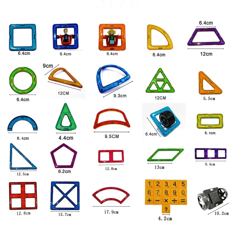 1pcs Magnetic DIY building blocks parts construction toys for toddlers Designer magnetic toys Magnet model building toys