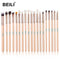 BEILI Black 10-19Pcs Makeup Brushes Natural Hair Eyeshadow Blending Eyeliner Makeup Brush Set Shader Eyebrow brochas maquillaje