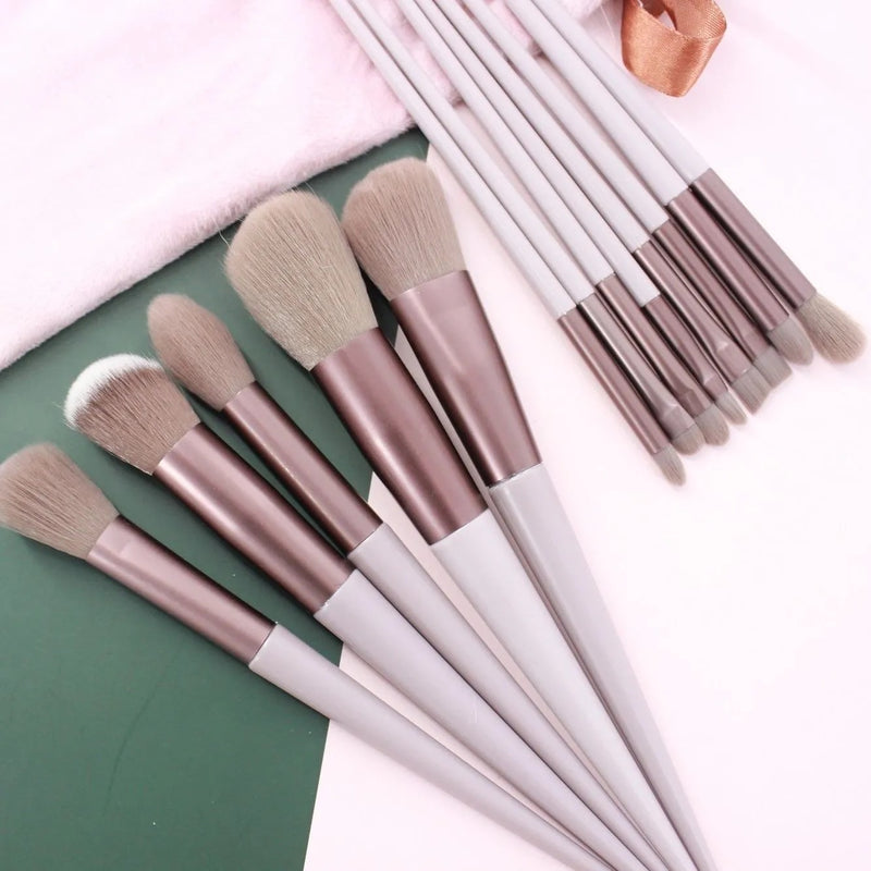 13PCS Professional Makeup Brush Set Cosmetic Powder Eye Shadow Foundation Blush Blending Concealer Beauty Make Up Tool Brushes
