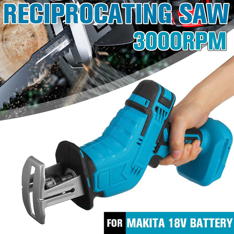 18V Portable Cordless Reciprocating Saw Replacement Metal Wood Cutting Machine Tool Electric Saw for Makita 18V Battery