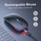 Rechargeable Wireless Mouse Computer Bluetooth Mouse Ergonomic Usb Mouse Silent Mause With Backlight RGB Mice For Laptop PC ipad