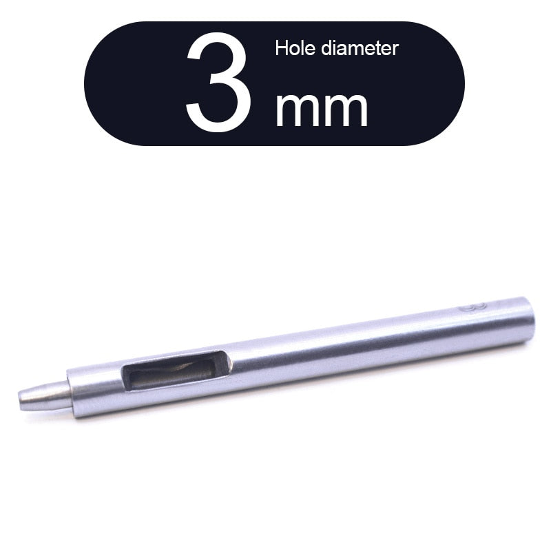 Round Punch Hollow Punch Steel Chisel Leather Puncher Cutting Tool for Belts, Metal Gaskets, Leather, Canvas (0.5mm To 60mm)