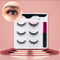 3Pairs Magnetic Lashes 3D Mink Eyelashes Wholesale Fake Eyelashes Magnetic Eyeliner With Tweezer Makeup Set For Beauty Faux Cils