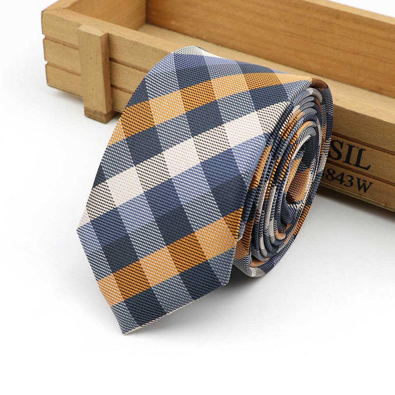 61 Colors Jacquard Striped Plaid Paisley Necktie 6cm Polyester Male Narrow Tie Skinny Tuxedo Suit Shirt Gift For Men Accessory