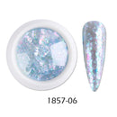 Crystal Fire Opal Flakes Nail Sequins Purple Holographic Glitter DIY Chrome Powder for Spring Nails Manicure Paillettes GL1857
