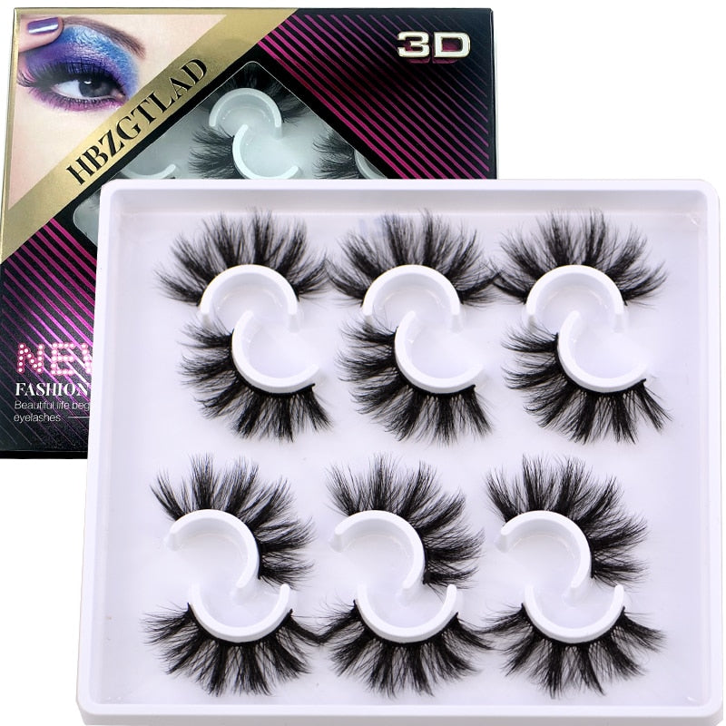 2022 New 5 pairs natural false eyelashes fake lashes long makeup 3d mink lashes eyelash extension mink eyelashes short eyelashes