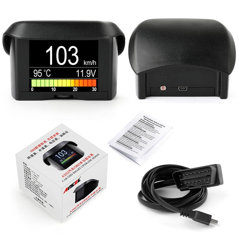 Automobile On-board Computer ANCEL A202 Car Digital OBD 2 Computer Display Speed Fuel Consumption Temperature Gauge OBD2 Scanner