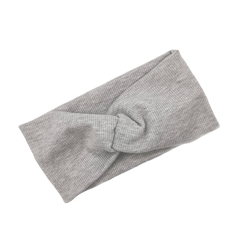 1 PCS Spring Summer Solid Color Baby Headband Girls Twisted Knotted Soft Elastic Baby Girl Headbands Hair Accessories Large Size