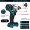 Drillpro Brushless Cordless Electric Impact Wrench Rechargeable 1/2 inch Wrench Power Tools Compatible for Makita 18V Battery