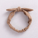 Baby Elastic Hair Bands Girl Headband Cotton Linen Kids Headwear Knot Hair Accessories Toddler Rabbit Ear Turban Playa Ties Soft