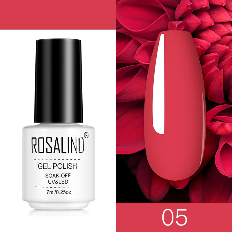 ROSALIND Nail Gel Polish Semi Permanent Polish All For Manicure Nails Art UV Hybrid Varnishes Gellak Base TOP Primer For Nails