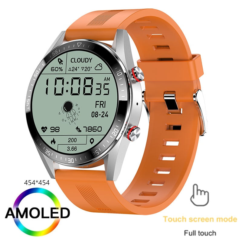 2022 New 454*454 Screen Smart Watch Always Display The Time Bluetooth Call Local Music Smartwatch For Mens Android TWS Earphones