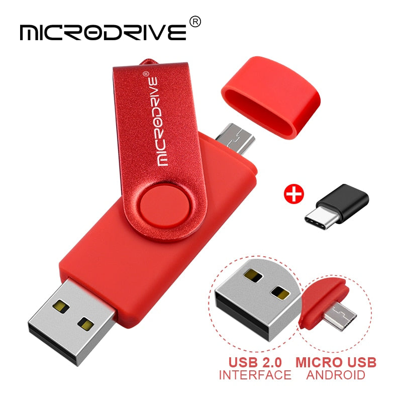 High Speed USB Flash Drive OTG Pen Drive 128gb 64gb Usb Stick 32gb type-c Pendrive Flash Disk for Android SmartPhone/PC