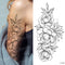 tattoo sticker women flower rose peony black tatouage temporaire femme temporary sleeve tattoo waterproof sexy body art fashion
